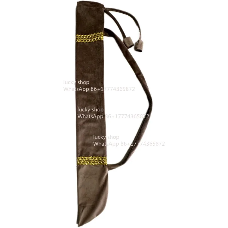 Horn Protection Bag Golden Velvet Portable Brown Shoulder Bag