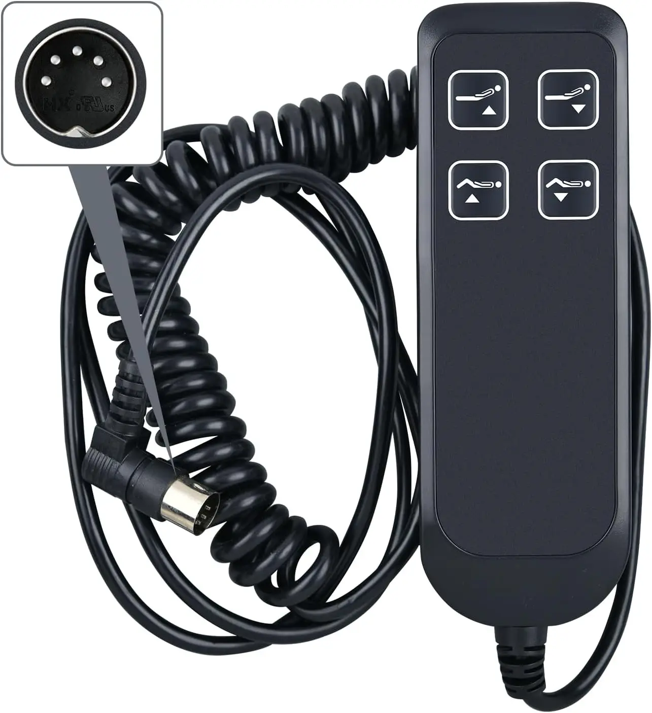 

New 4 Button 5 pin Plug Recliner Hand Remote Control Connection fit for Power Lift Chair and Power Recliner