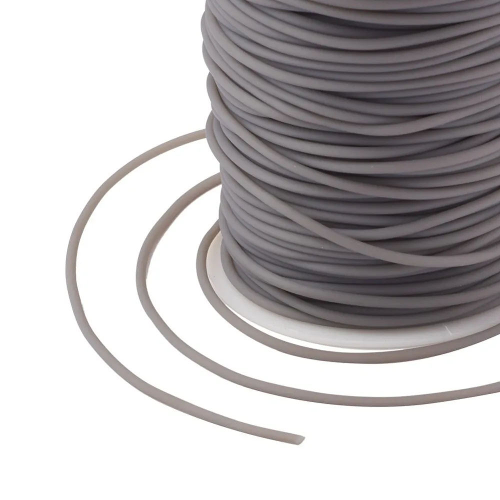 Elegant 2mm 55Yards Hollow Rubber Tubing Elastic Round Stitch Keeping Cords Stretch Knitting Barber Cord DIY Craft