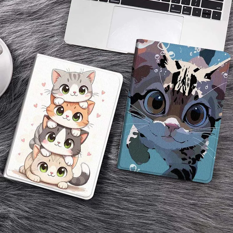 

Cute Cat Underwater Bubbles Gift For Huawei MediaPad T5 T10s M6 M5Lite SE Honor Tab 5 6 7 V7 V8 X8a X9a Pro Soft Tablet Case