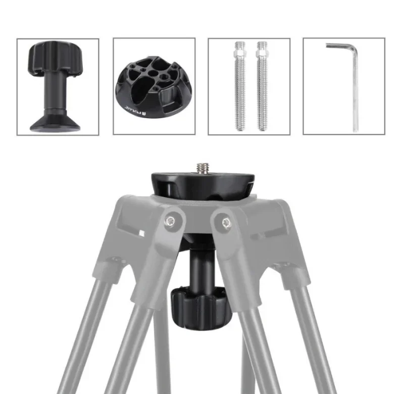 FF-19w Bowl Adapter For Fluid Head Tripod 75mm Half Ball Flat 75*75*100mm 360-degree Panoramic Camera Metal Bowl Adapter