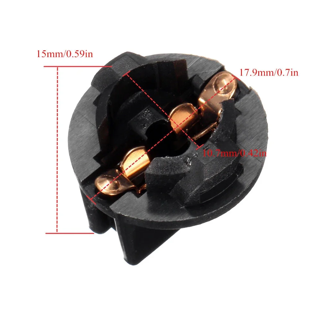 Enchufe de Panel de instrumentos para coche, base de cuña de bloqueo de giro T10, W5W, 168, 194, 10 piezas