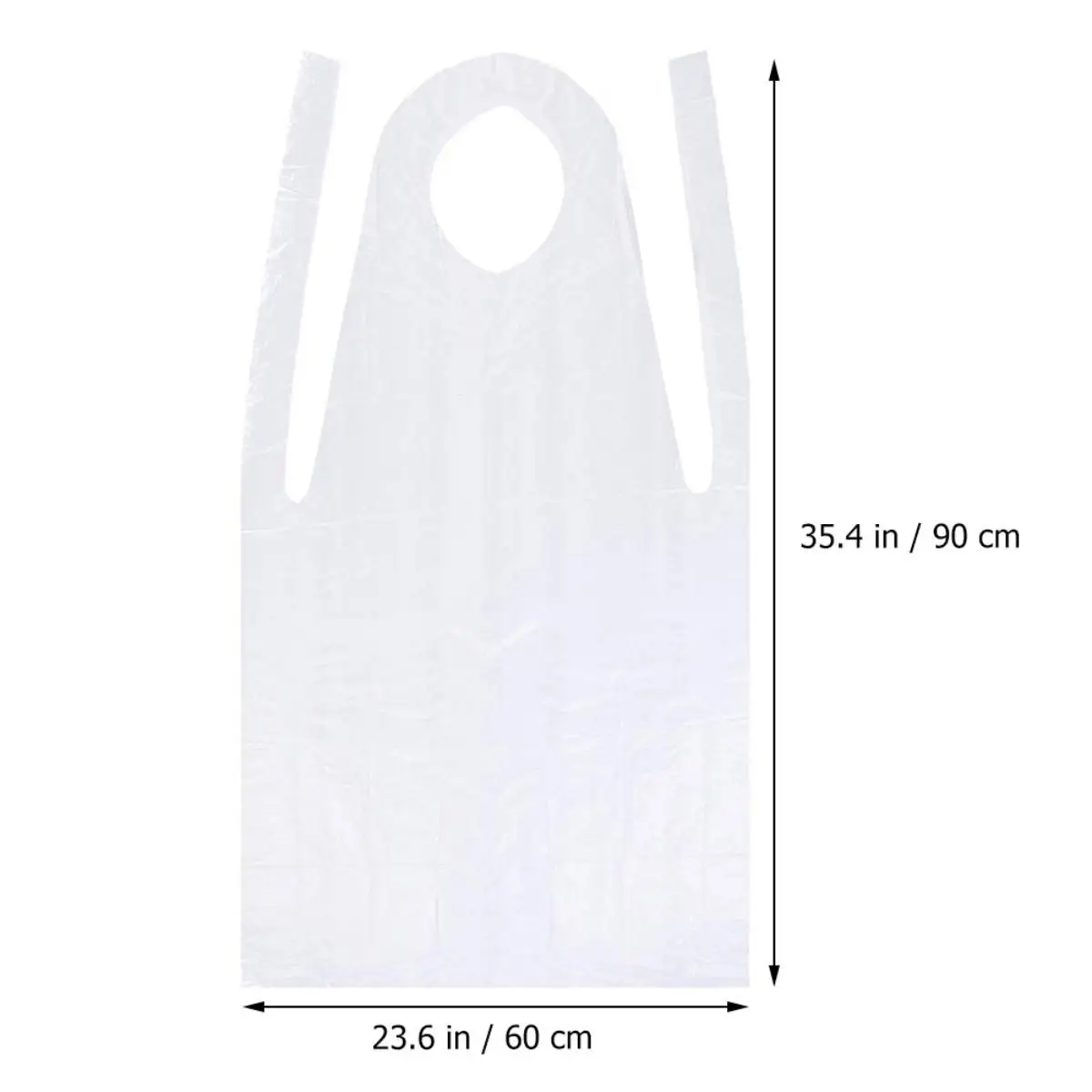 100 Pcs Waterproof Plastic Aprons Disposable Protective Stain Guard for Cooking Picnics Messy Activities Work Uniform