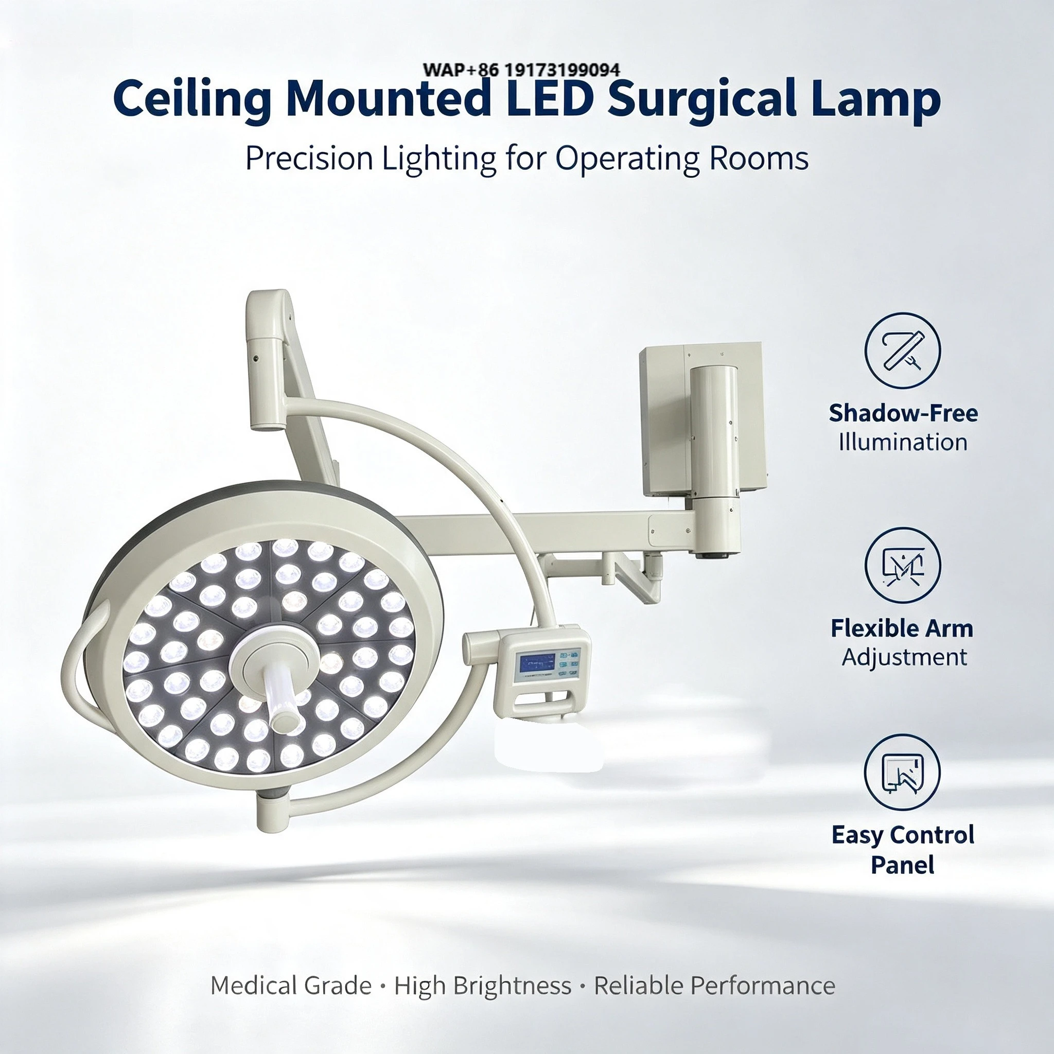High performance medical hospital operating room light LED shadowless surgical light