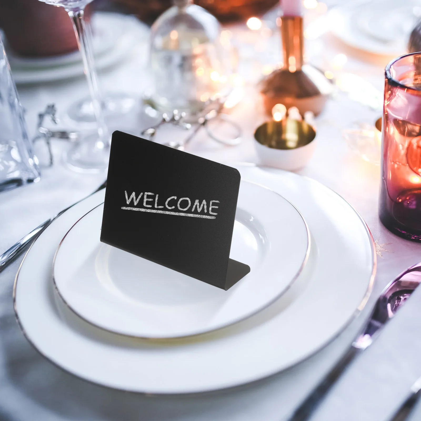 12 Pcs Table Signs Mini Chalkboards Erasable Message Plant Decoration Pvc Tabletop Food Labels for Party Buffet