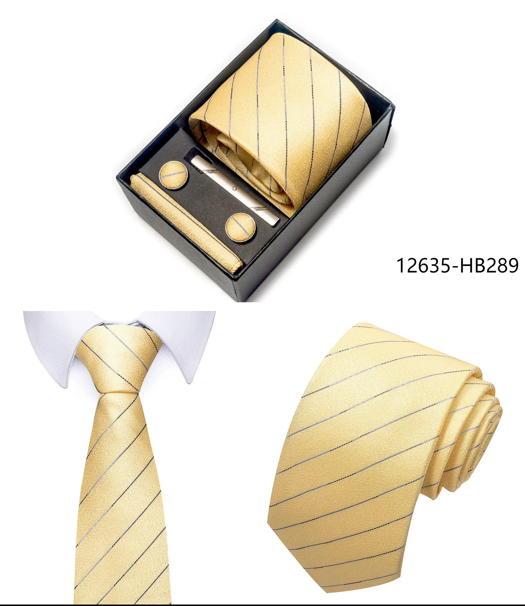 High Grade Holiday Gift Box Brand 8 cm Blue Paisley Tie Handkerchief Cufflink Set Men Necktie Clothing Accessories Birthday Gift