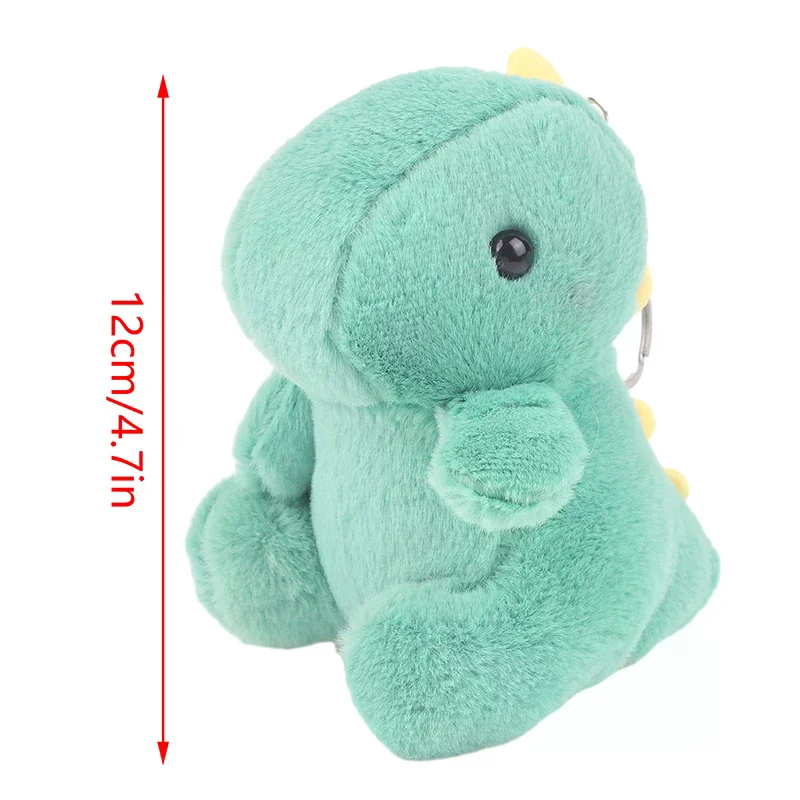 Simpatico dinosauro peluche ciondolo animale cartone animato bambola di pezza morbida portachiavi zaino borsa per auto portachiavi decorazione regalo per bambini