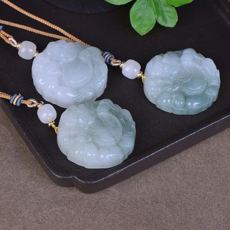 Gold Silk Jade Pendant