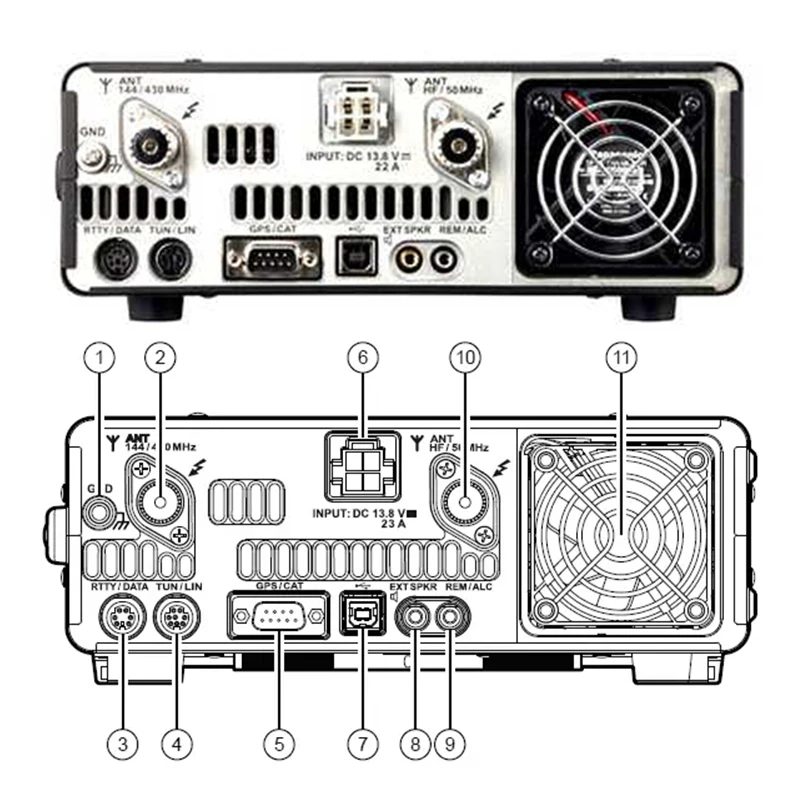 Yaesu Ft 991A 991 100W All Mode MF HF Ham Cb Car Mobile Vhf Uhf Vehicle Mouted Tft Touch Screen Transceiver Walkie Talkie