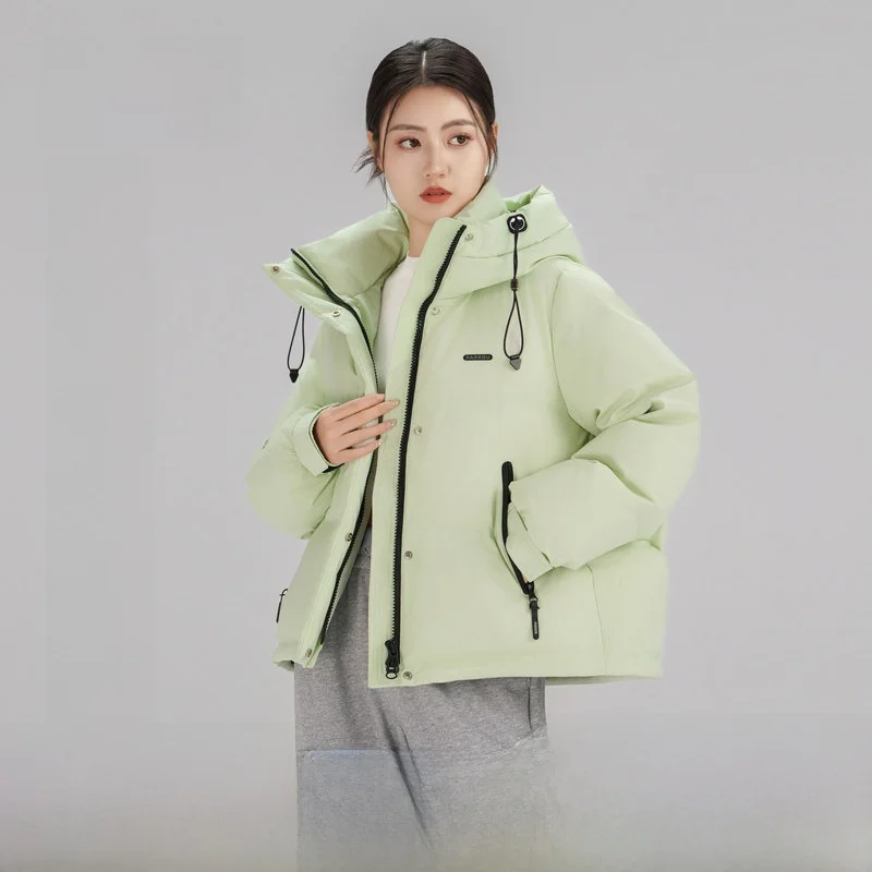 

Snow Flng Spring 2026 Women's ort Casual Durable down Jaet with Big kets Faionable Warm Color Hooded Coat