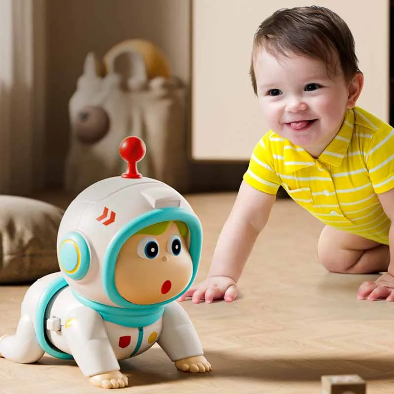 Baby Electric Crawling Doll Toys Puzzle Cute Baby Early Education Learning To Talk Toys 0-3 Months Baby Head Up Training Toys