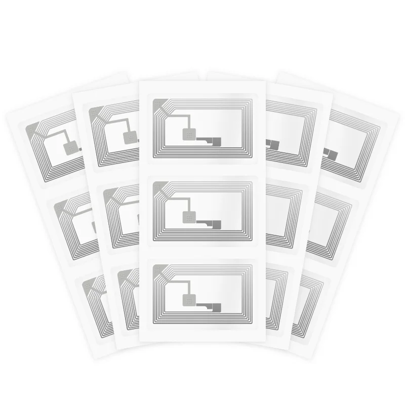NFC Tags Stickers with 40*25mm NTAG213 NFC Chip Clear Adhesive Labels Sticker Blank Rewritable Work with All NFC Enabled Devices