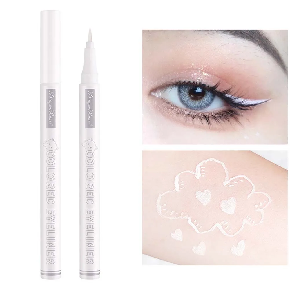 White waterproof eyeliner liquid pen thin