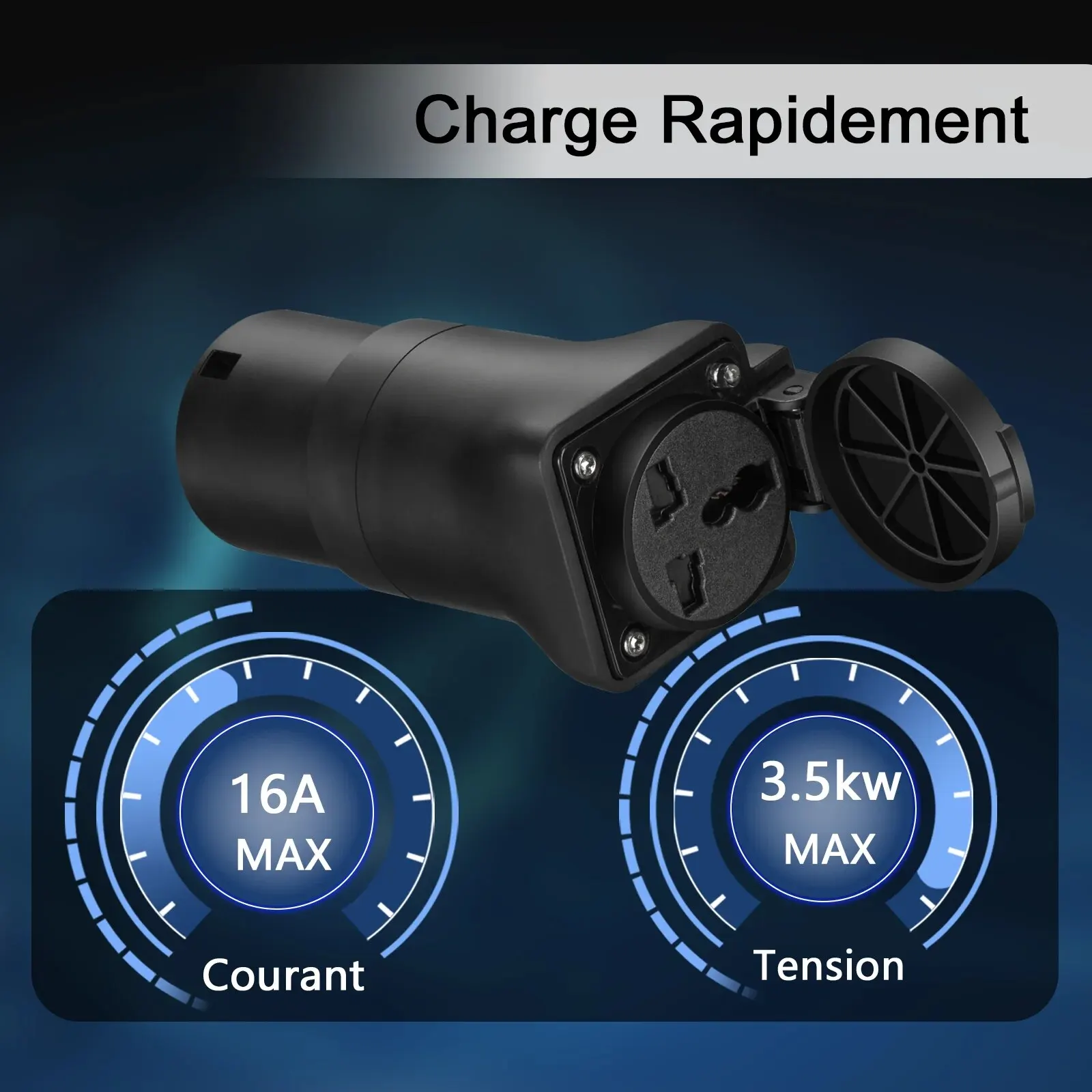 GUWIEYG Type2 Charger Converter Type2 to Schuko Adapter Type2 to AC Converter Fit For Type2 Station to AC 16A 1Phase 3.5kW Max