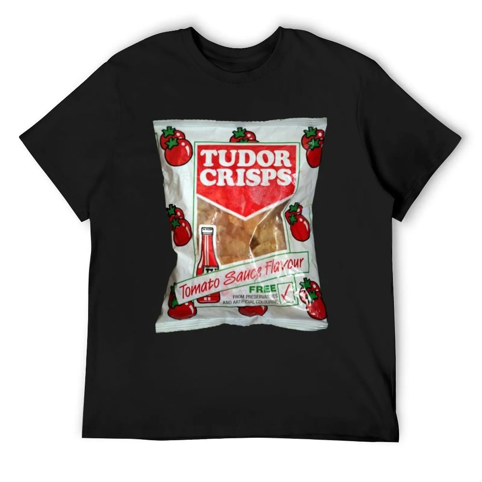 Tudor Crisps - Tomato Sauce Flavour T-Shirt anime figures vintage t shirts mens shirts graphic tee