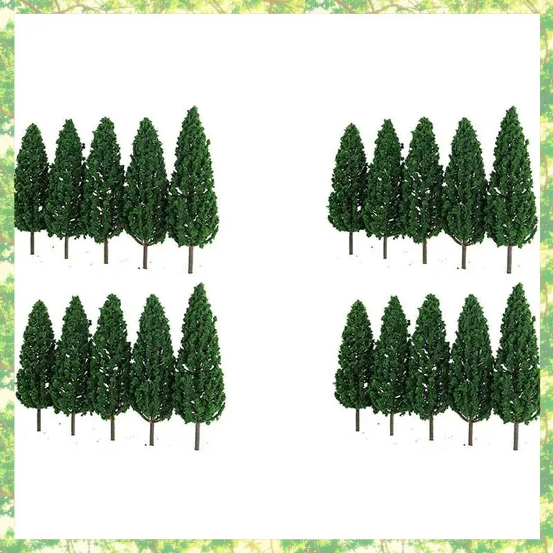 

Экологически чистые-20 шт. сосны 1:25 модель поезда, железная дорога, здание, зеленая модель дерева для O G, масштаб 1/25, макет железной дороги, диорама, сцена