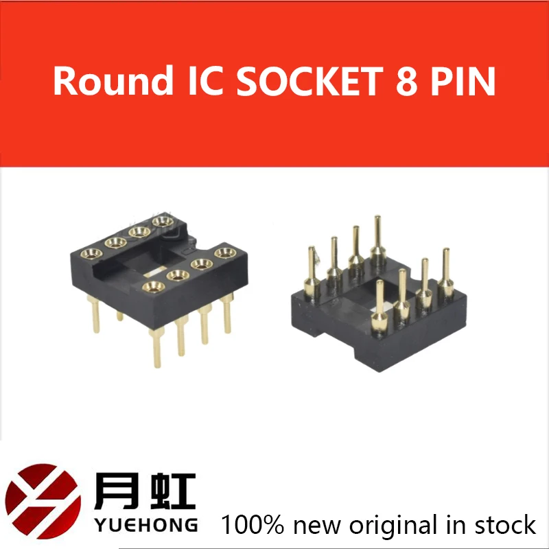 20pcs/lot DIP-8 Round IC SOCKET 8 PIN 8PIN 8P Round Hole DIP IC Sockets Adaptor Solder Type New Original