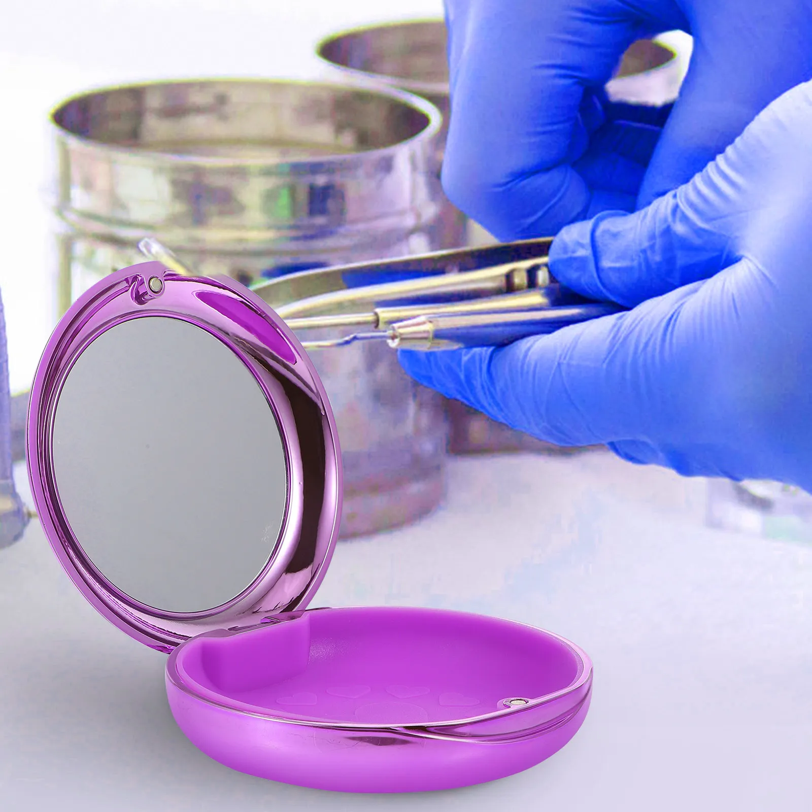 Denture Case Dental Retainer Box Beautiful Small Portable ABS PC Material Storage Container For Braces Dentures Lightweight