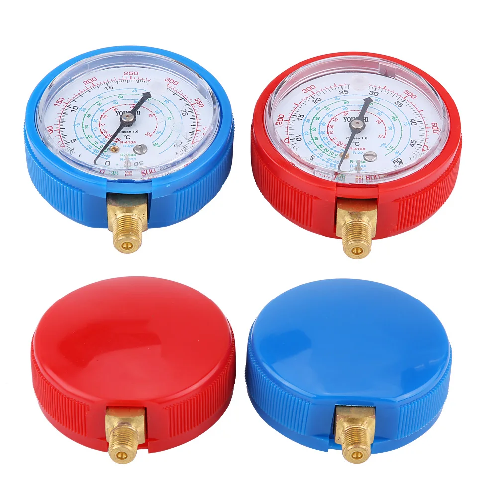 Refrigerant Gauge Refrigerant Pressure Gauge Pair of Air Conditioner R410A R134A R22 Refrigerant High & Low Pressure Gauge Kit