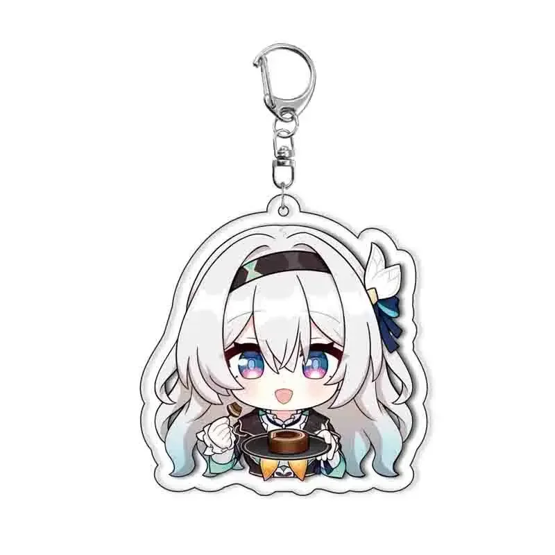 Honkai: Star Rail Firefly Keychain Anime Game Figure Pendant Car Key Ring Bag Accessories Prop Badge Jewelry Fans Gift