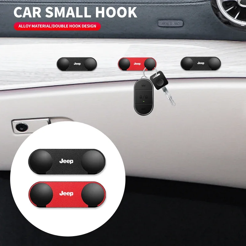 Gancho Adesivo para Carro, Organizador de Cabos USB com Duplo Gancho para JEEP Wrangler Grand Cherokee JK TJ Compass Renegade Patriot Trail Hawk