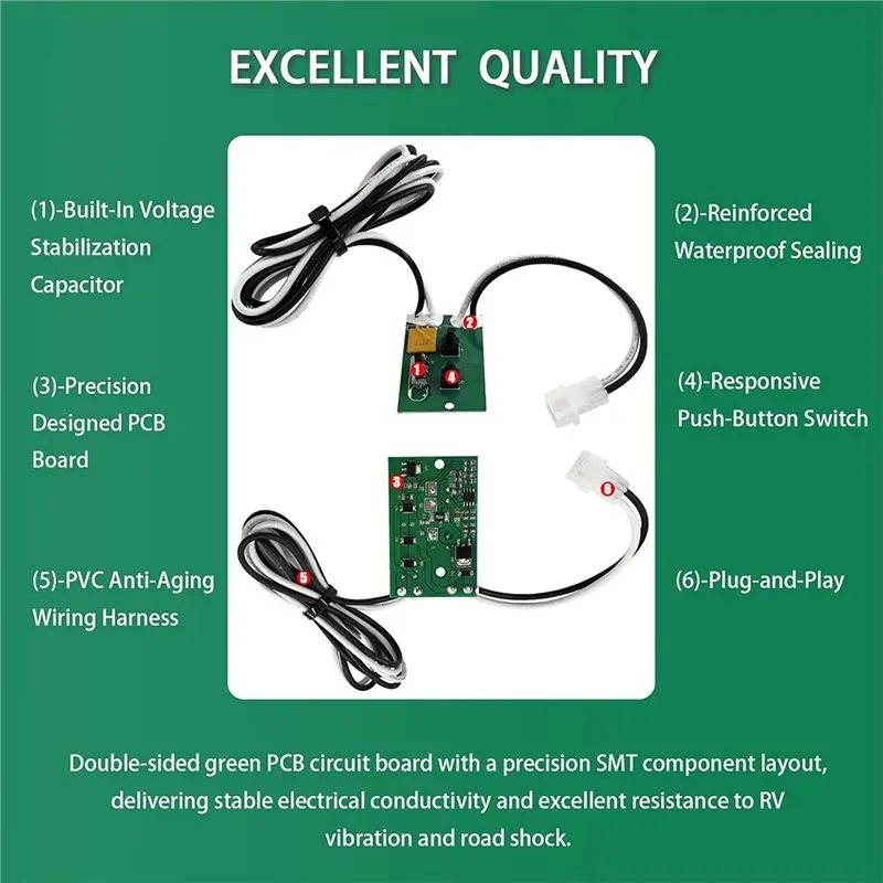 A13Z-10-04301K-V16 10B04301K Printed Circuit Board For Maxxfan RV Roof Vents Replaces 10-04301K-V1.6,10A04301K,4201KW,4251KW