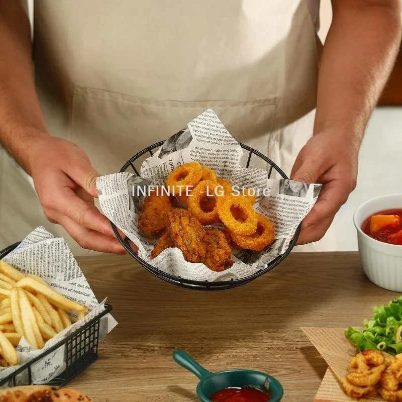 Food Grade Greaseproof Paper Oil Proof Various Patterns For Wrapping Fried Food Baking Kitchen Restaurant UseINFINITE -LG