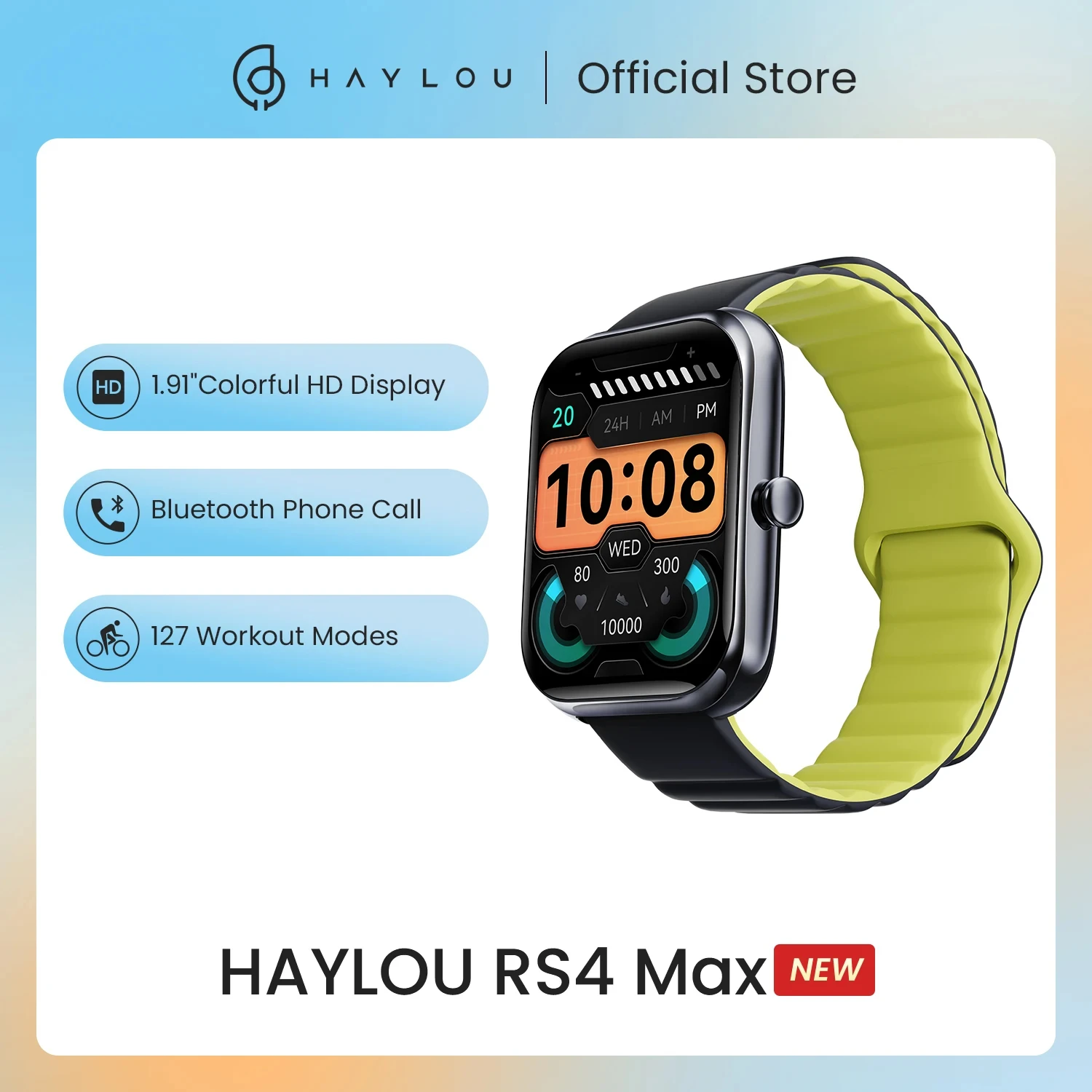 HAYLOU RS4 Max Smart Watch BT5.3 Bluetooth Phone Calls Smartwatch 1.91