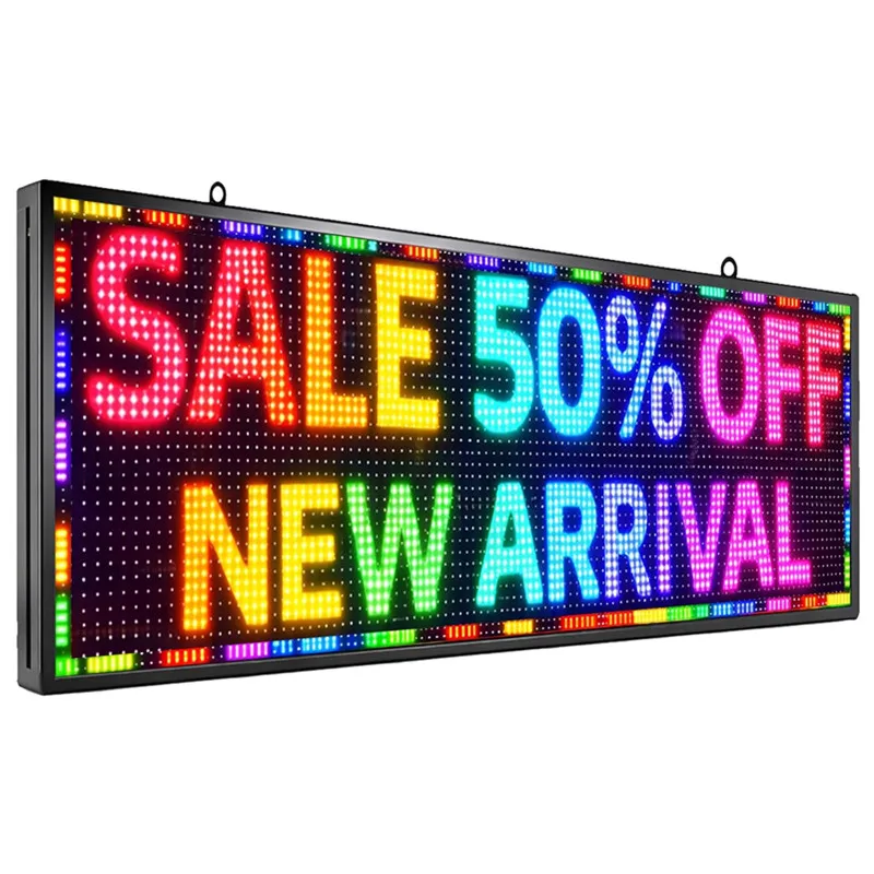 Outdoor Full Color P10 Wifi Scrolling Texts Messages Board Programmable Led Sign (1000x360mm)