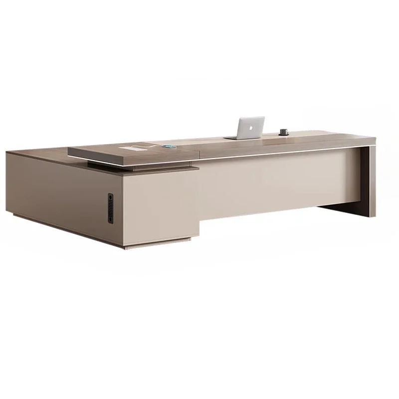 Mesa de luxo para escrever, elegante mesa de escritório, moderna e simplicidade, móveis de madeira