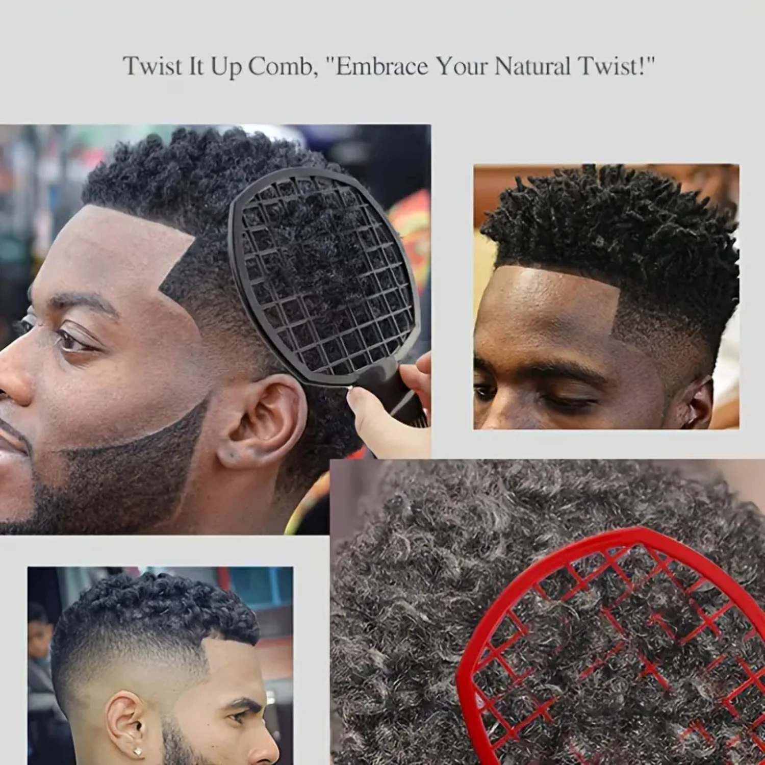 Ottieni le bobine naturali impeccabili con la massima spazzola elicoidale con pettine afro arricciato: perfetto strumento essenziale per migliorare e definir il tuo