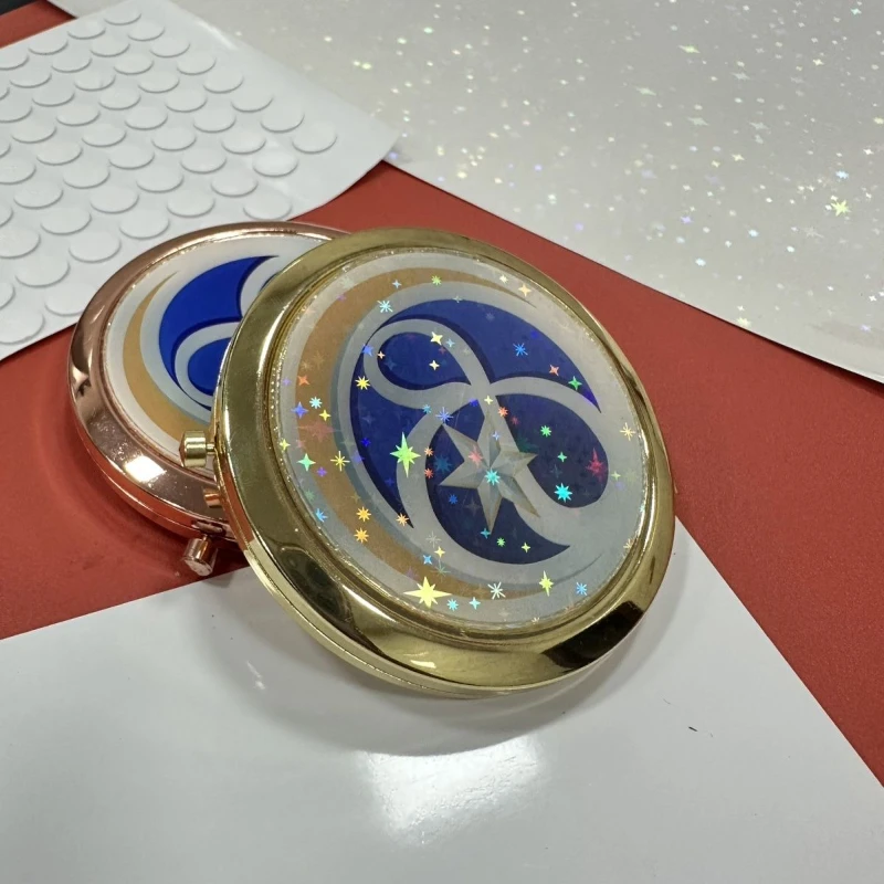 

Hot Fashion Honkai:Star Rail Robin Cos Props Make-up Laser Gold Mirror Light Cone The Same Style Mirrors Handmade Custom Product