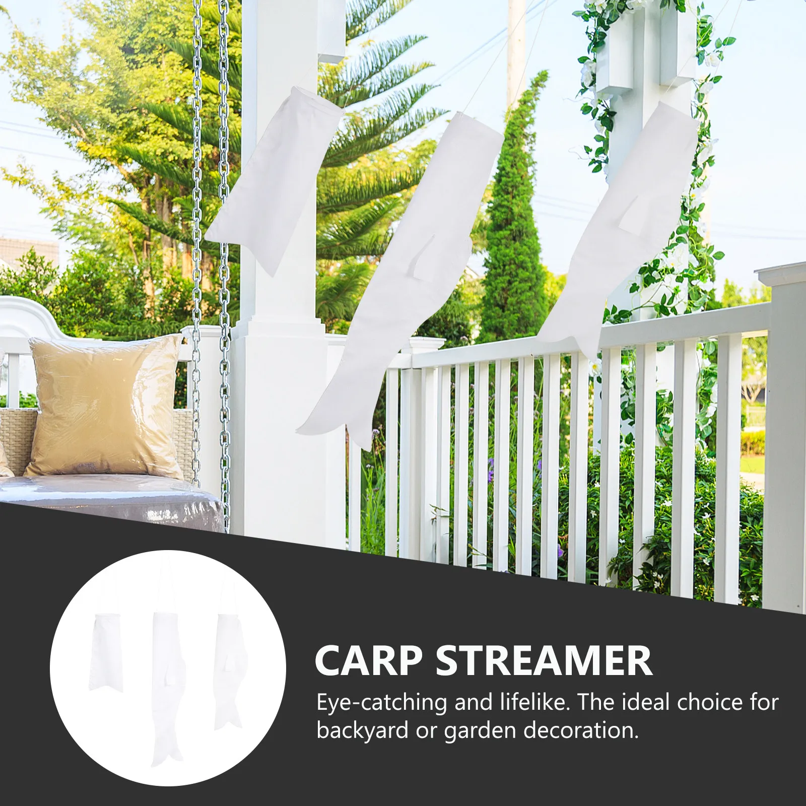 3Pcs DIY Japanese Carp Windsock Hanging Flags Garden Decoration Wind Direction Flags Outdoor Japanese Restaurant Windsocks