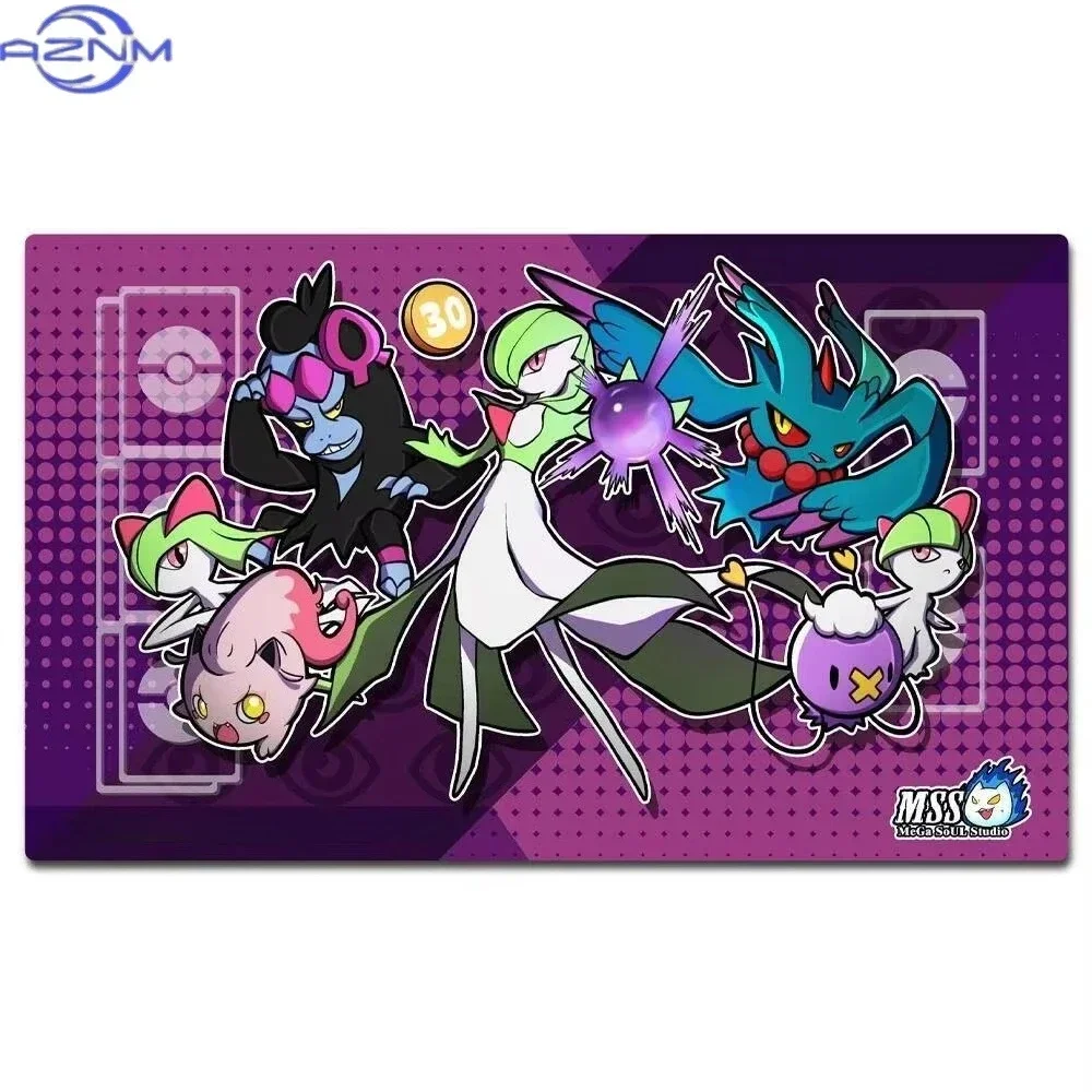 Pokemon Team Rocket Running Characters Mouse Pad, Non Slip Waterproof Desk Playmat for Trading Card Game
