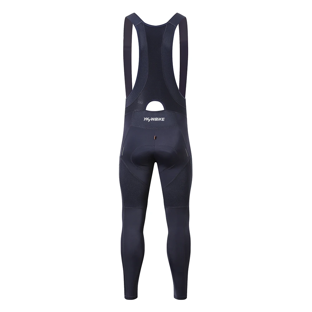 YKYWBIKE Herren Fahrradhosen mit Trägern Lang, 15~20℃, Langstreckenstrumpfhosen, MTB-Fahrradhosen, Profi-Team Rennhosen, 2 Tasch – Detail 22