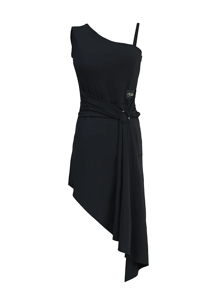 ชุดเต้นลาตินสำหรับผู้หญิง ปี 2025 ดีไซน์สายเดี่ยว ชุดฝึกซ้อมสำหรับผู้หญิง ชุดแสดงเต้นลาตินสำหรับผู้ใหญ่