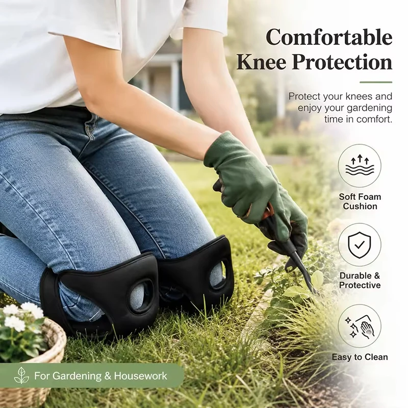 1Pair Gardening Knee Pads Anti Slip Knee Protectors Protective Cushion Soft Kneepad For Gardener Cleaning Work Scrubbing Floors