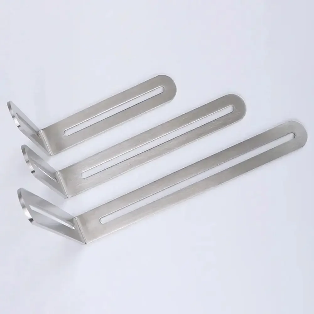 1/2Pcs Stainless Steel Angle Bracket Furniture Fastener Silver Corner Brace Joint 90 Degree Right Angle L Shape