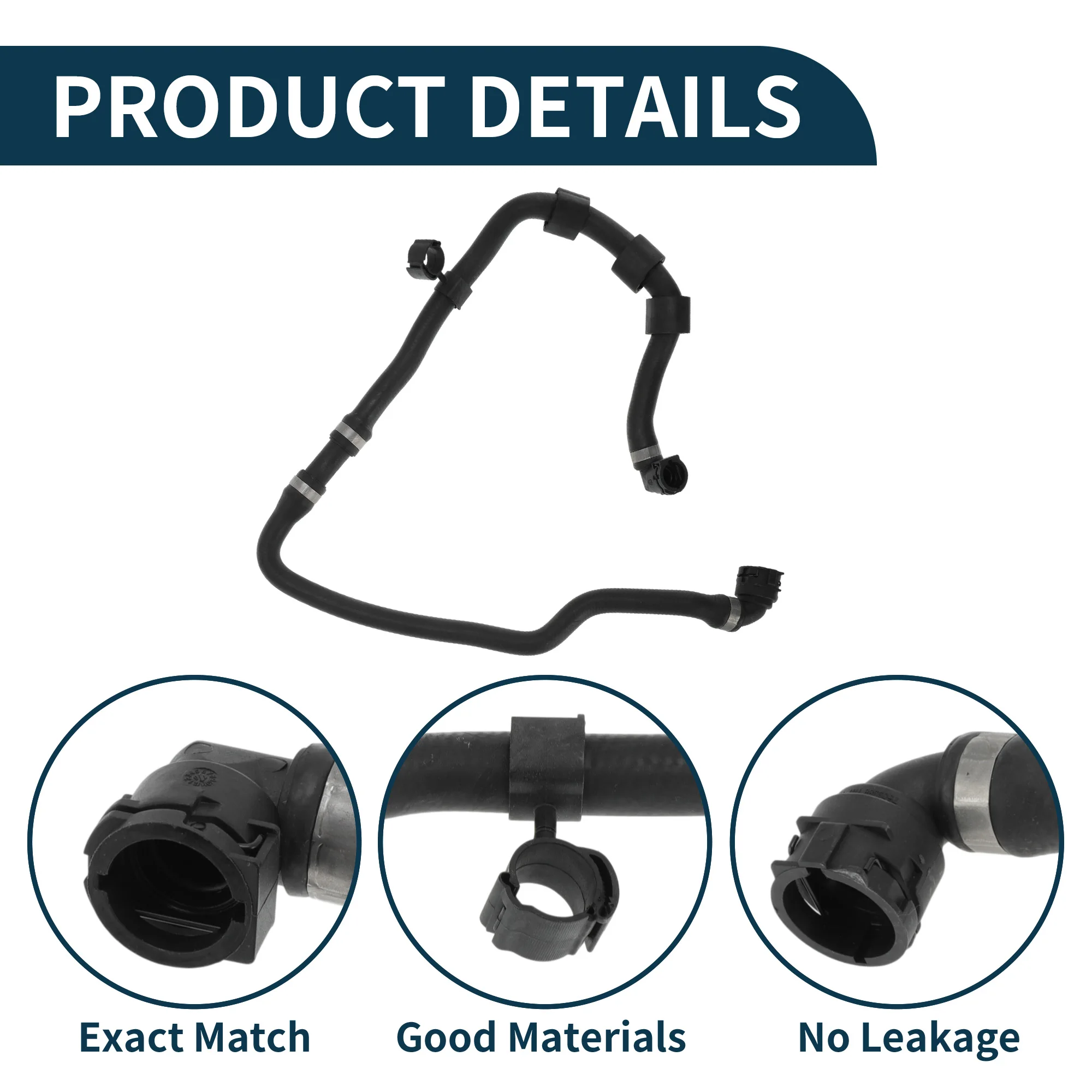 UXCELL المبرد خرطوم سخان خرطوم المبرد المخرج خرطوم الأنابيب لسيارات BMW 2 سلسلة 2015 No.17128601930 المطاط المبرد الأنابيب الأسود 1 قطعة