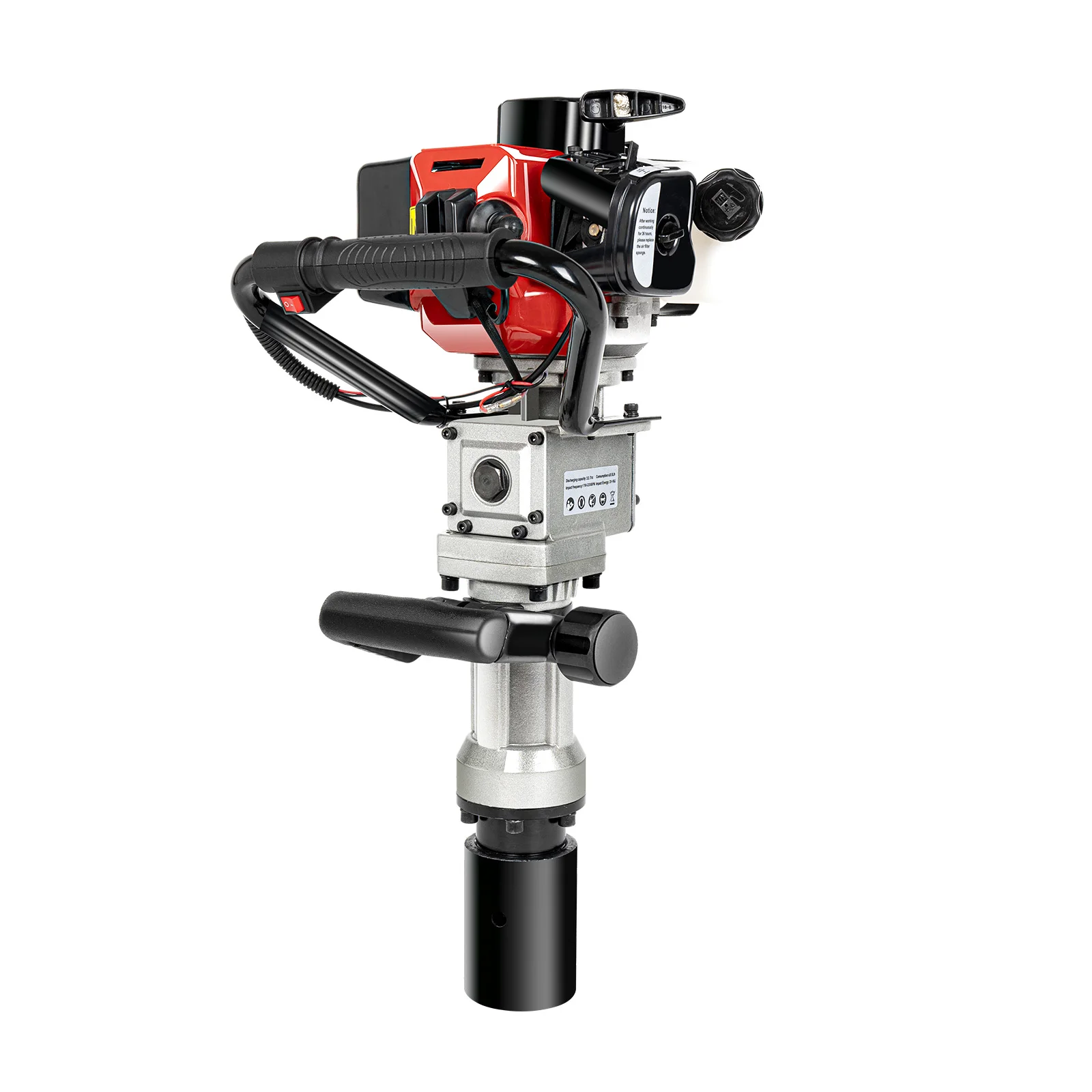 900 W, 32,7 cc Benzin-Pile-Treiber 8500 U/min Picking-Maschine Zwei Steckdosen für Pile-Fahrzäune, Sternpfähle