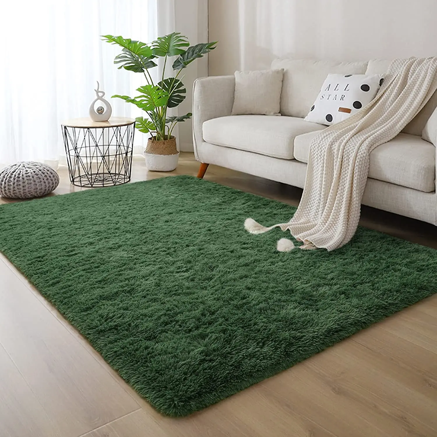 Thick dense plush carpet for room decor Large Area Rug Fluffy warm winter carpets for living room rugs for Bedroom floor mats