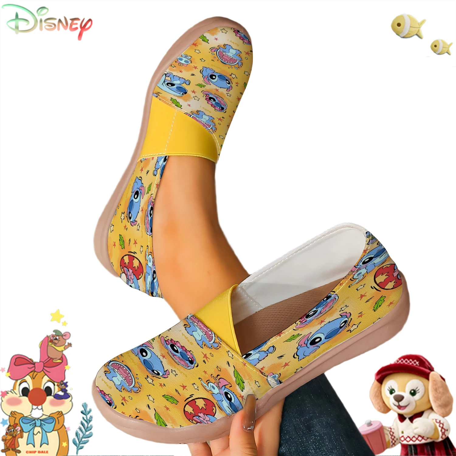 

Women’s Cute Stitch Cartoon Casual Slip-On Flats, Breathable Lightweight Casual Sneakers