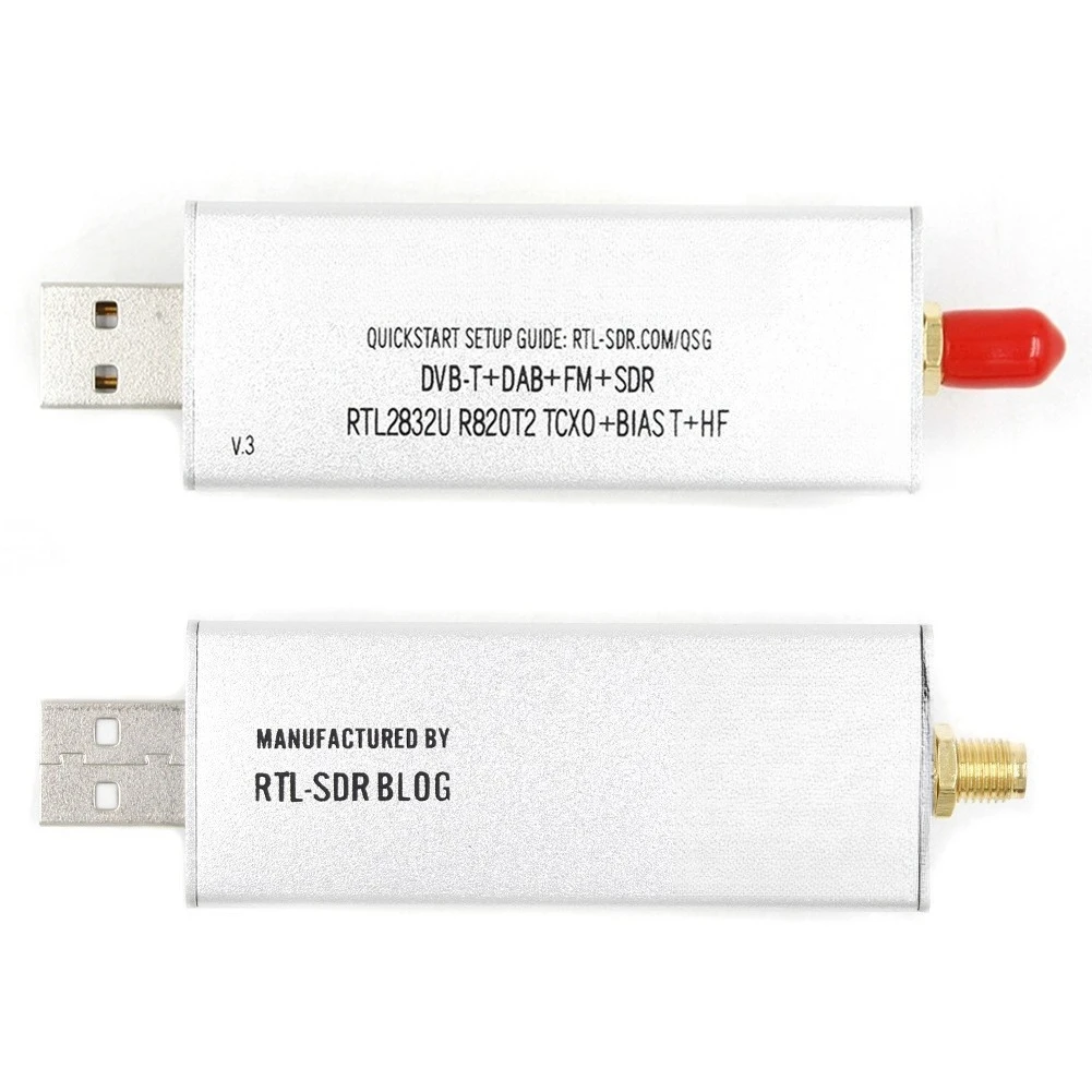 RTL-SDR V3 RTL2832U R820T2 1PPM TCXO USB SDR Receiver FM DAB HF Signal Capture