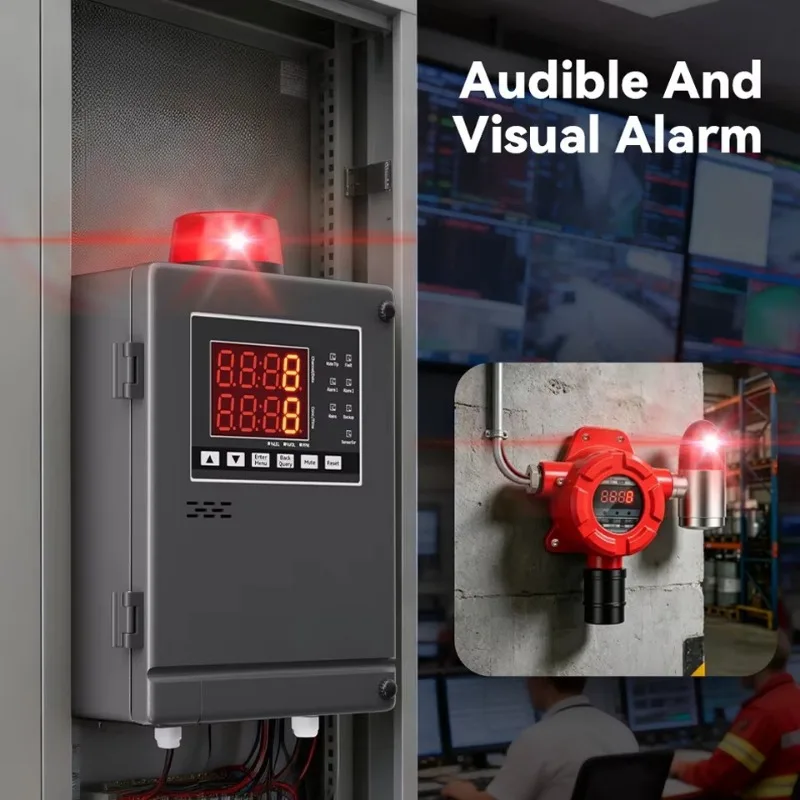 GDB11 alarm controller with digital display, audible and visual alarm, and event recording