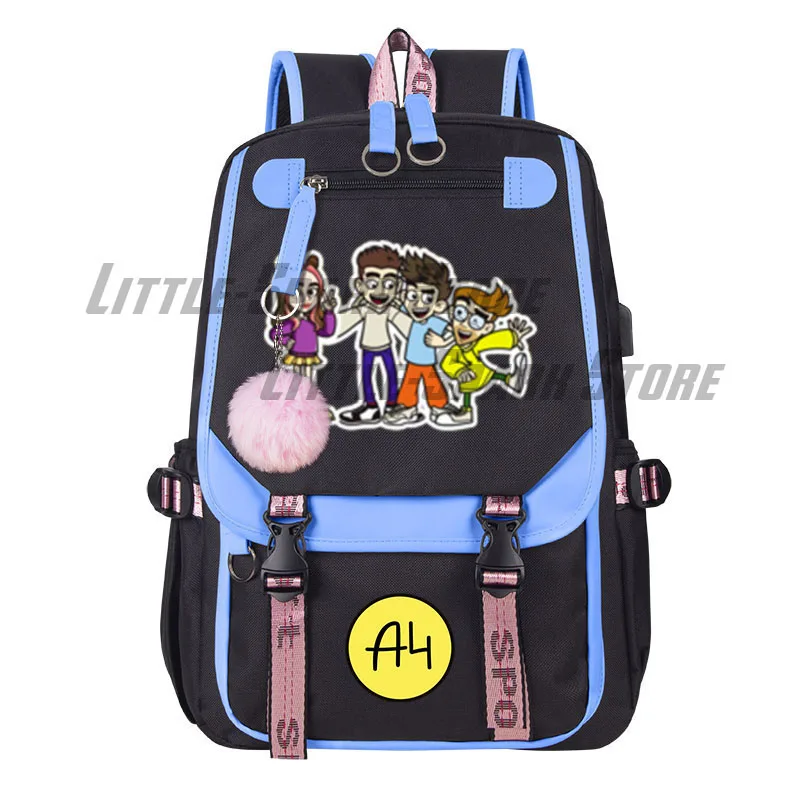 Cartoon A4 Lamba Girl Backpack USB school bag A4 Vlad Kids Student Schoolbag Влад Бумага А4 Laptop Backpack Mochila Travel Bag