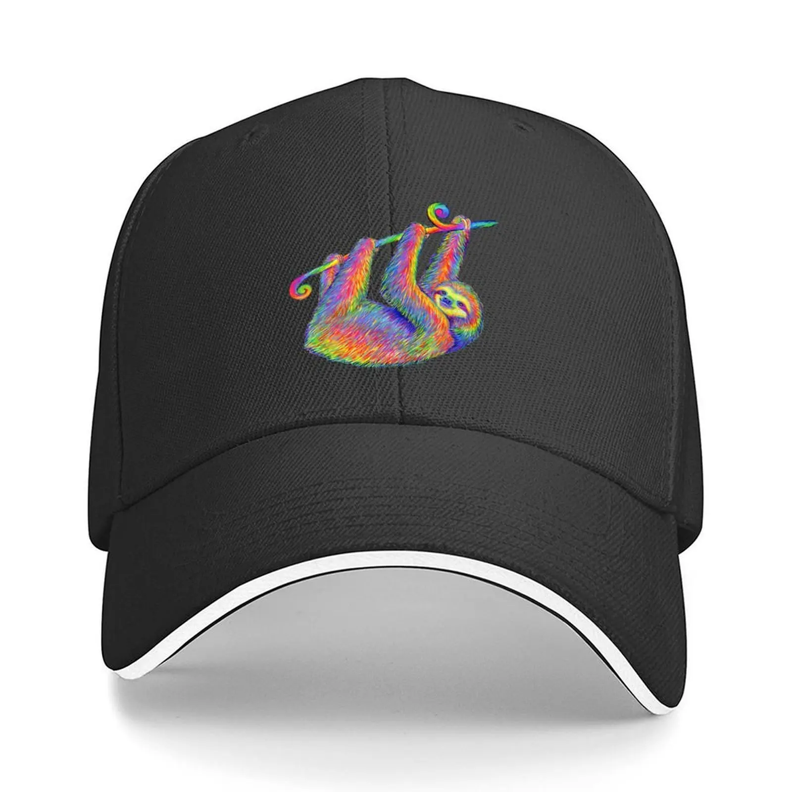 

Hanging Around - Psychedelic Sloth Baseball Cap Luxury Brand New Hat Sun Hat For Children Sunhat Boy Child Women's