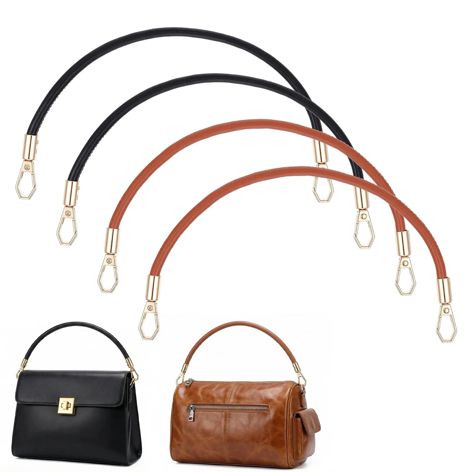 40CM PU Leather Bag Belt Gold Chain Buckle Handle Handbag Strap Women's Bag Handles Shoulder Bag Straps Replacement Accessories