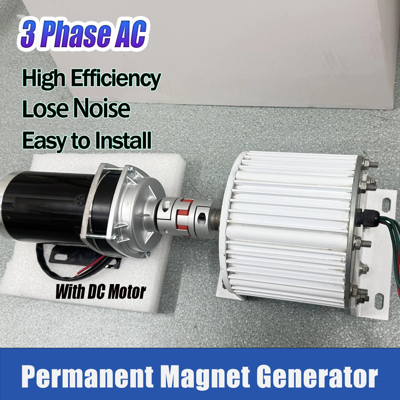 15KW 20KW 220V Permanent Magnet Generator 3 Phase AC Phase Wind Turbine Generator With DC Motor Alternator  For Home Use