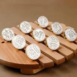 26 English alphabet Retro Sealing Wax Stamp Head Letter Seals Stamp Set Tools Post Decor Wood Stamps Antique Wax DIY Seal Too