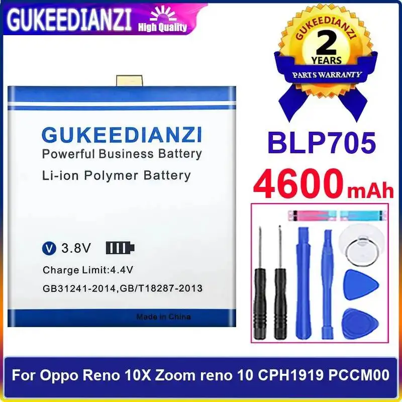 

Аккумулятор мобильного телефона 4600 мАч для Oppo Reno 10X Zoom 10 CPH1919 PCCM00, высокая производительность BLP705